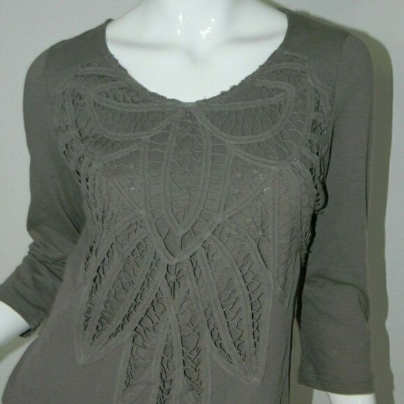 Monoreno Tunic Brown Embroidered Hippy Boho Chic‎ - Picture 3 of 9
